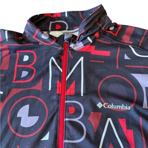 Columbia Winter Power Half Zip Omni Wick Shirt Black Red Mens Size Medium - Picture 3 of 8